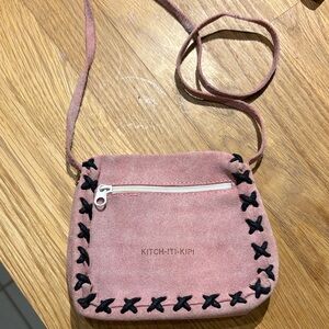 Pink Suede Baby Bag